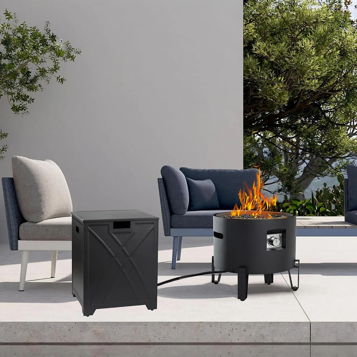 are fire pits allowed on patios
