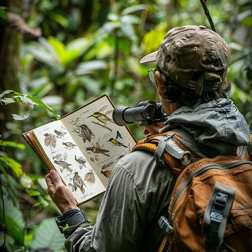 birding scanning technique forest