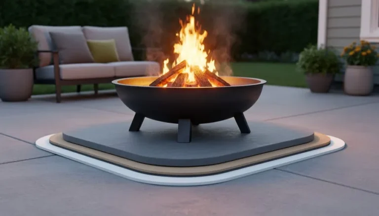 can you put a fire pit on concrete