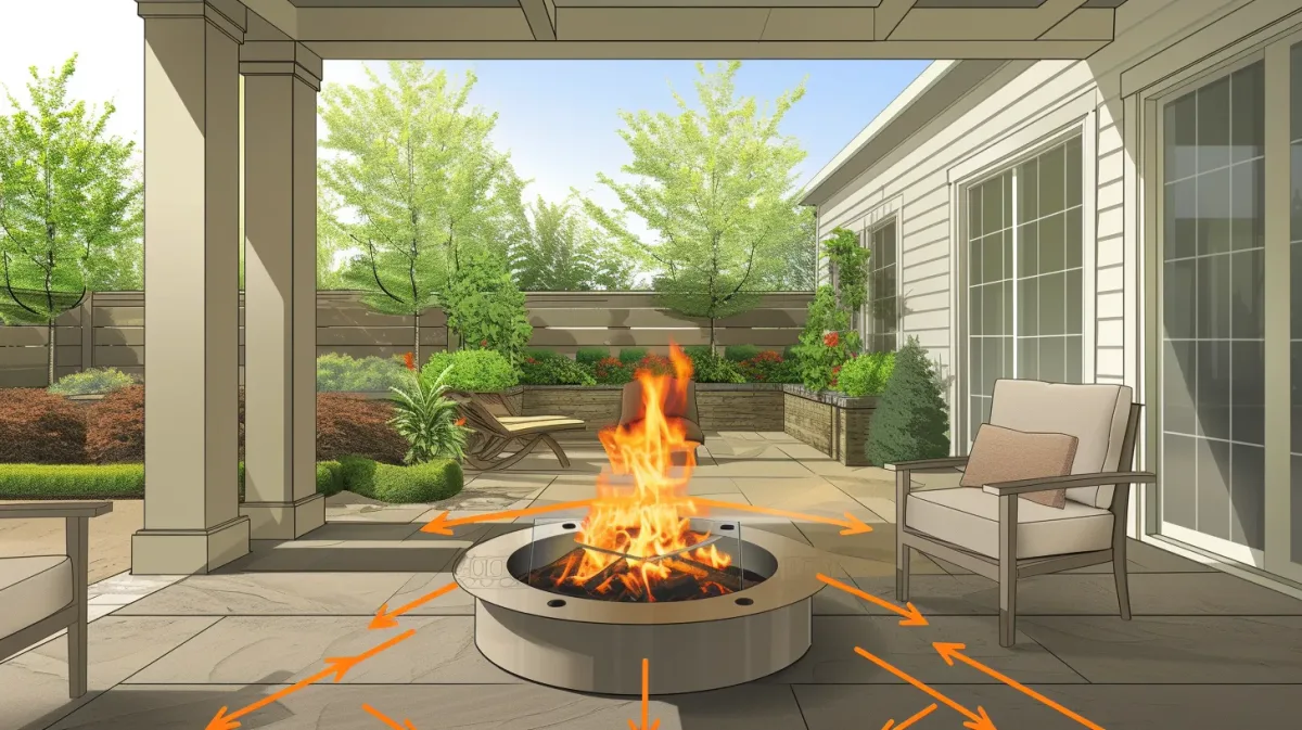 can you use a fire pit under a covered patio