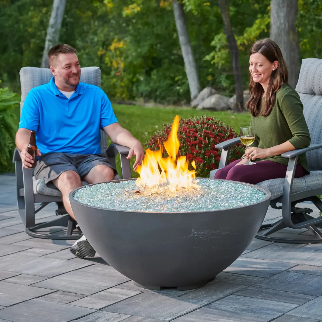 drying fire pit after rain