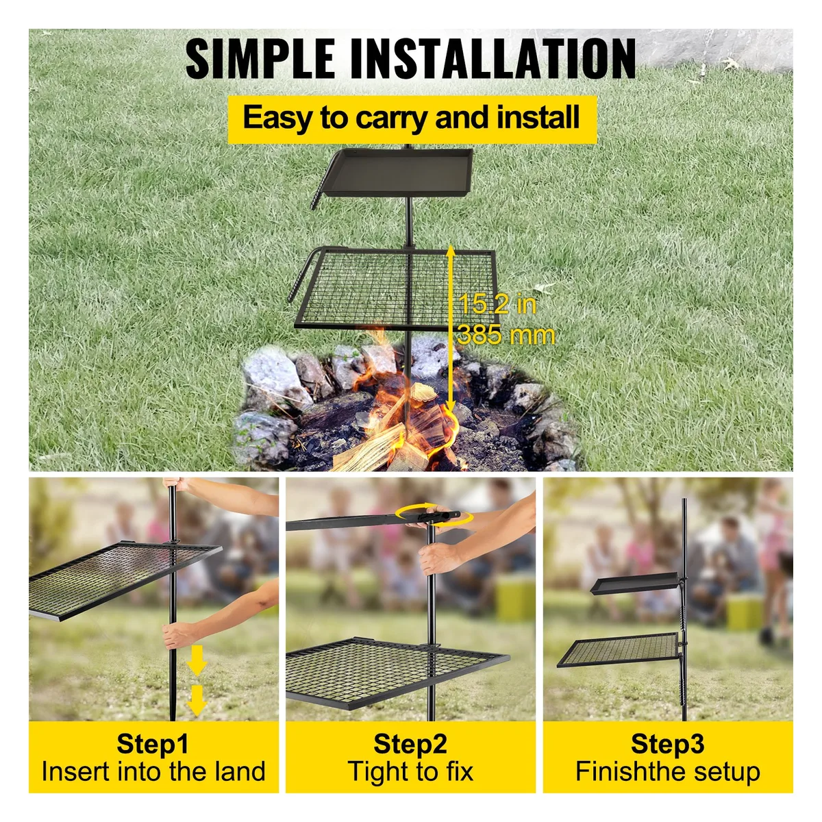fire pit cooking step by step