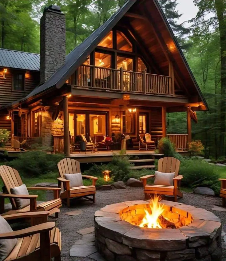fire pit logs stacking method