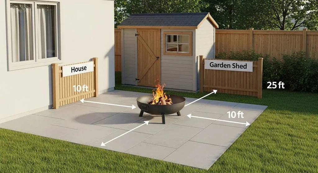 fire pit setback
