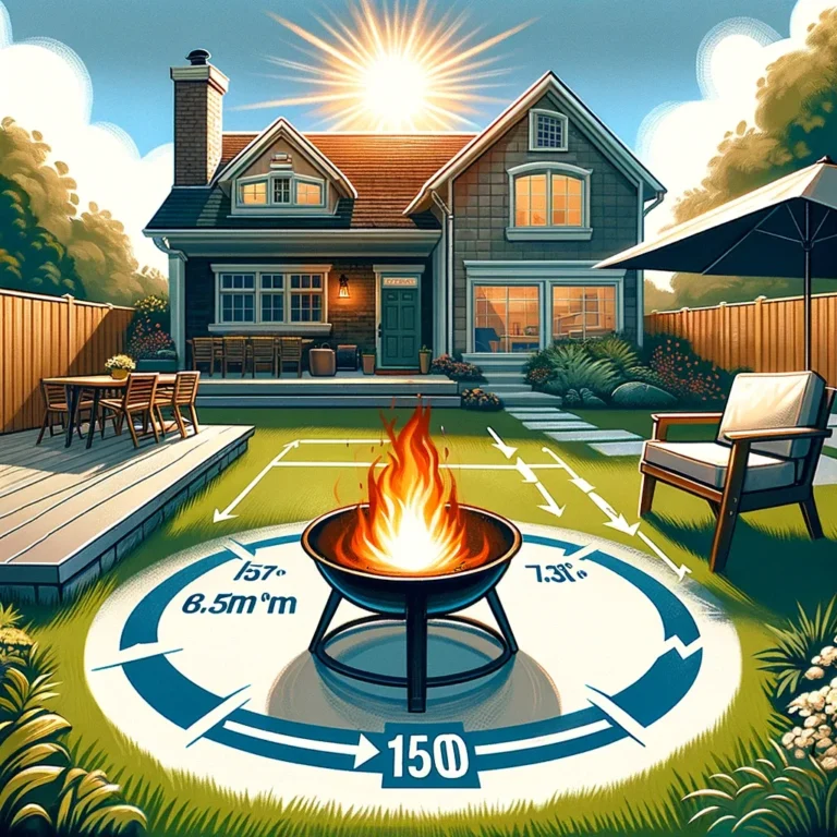 how much clearance does a fire pit need