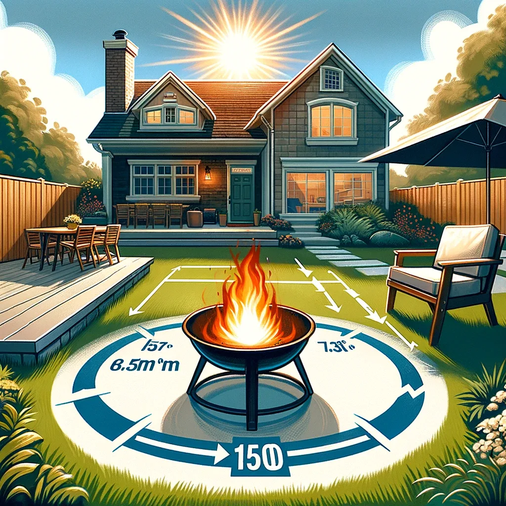 how much clearance does a fire pit need