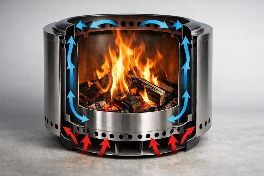how to make a fire pit smokeless