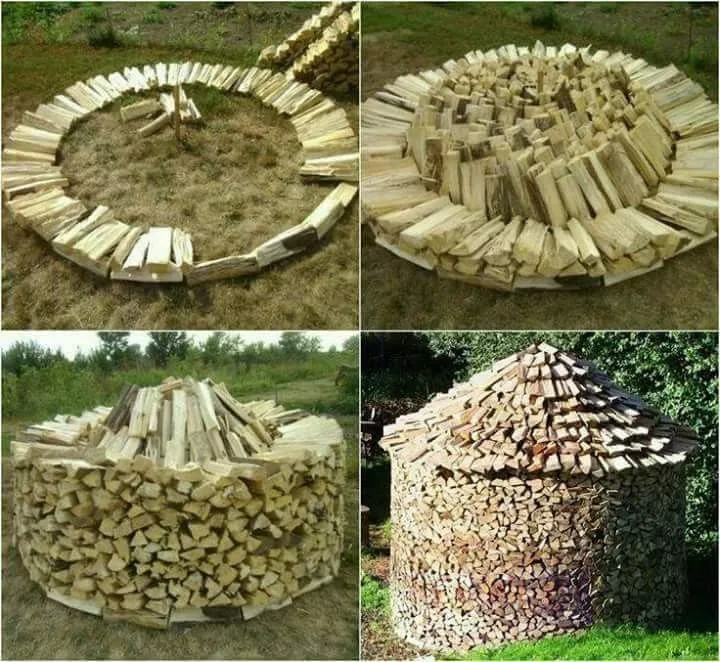 log cabin stacking