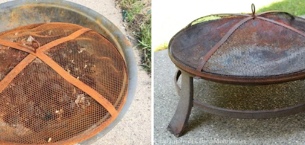 rust spots on fire pit