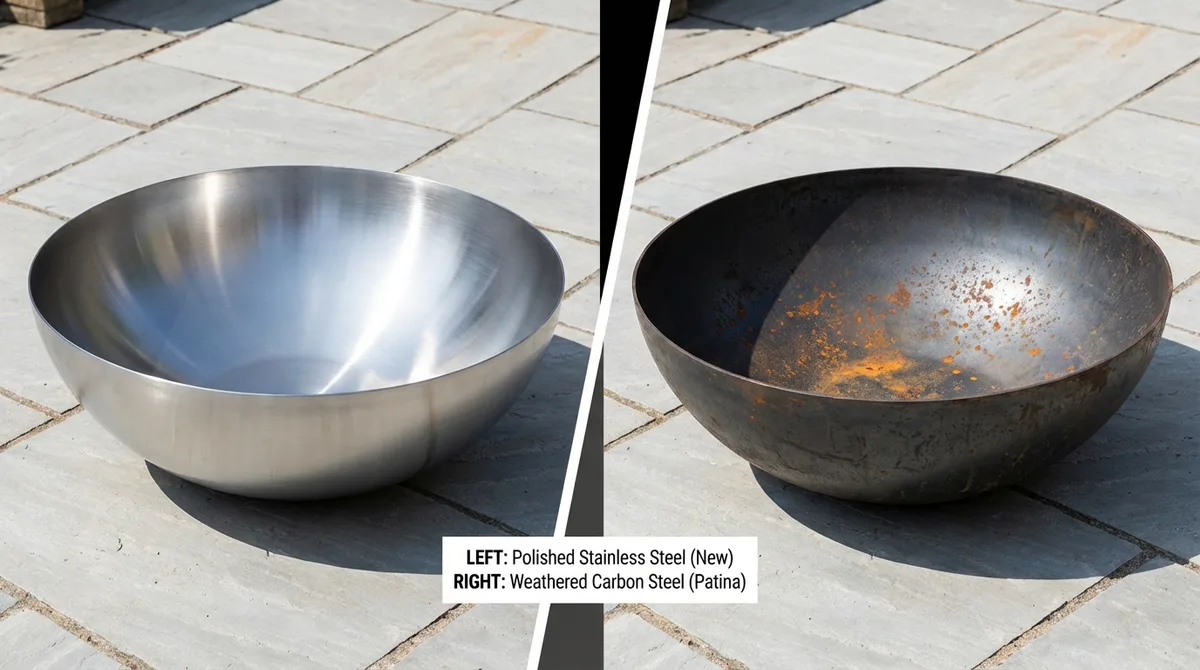 rusted fire pit