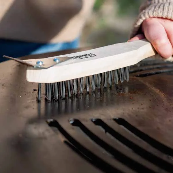 steel fire pit cleaning