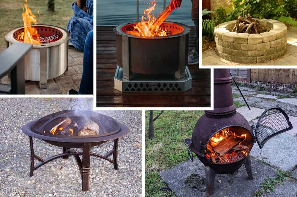 Wood-burning fire pit